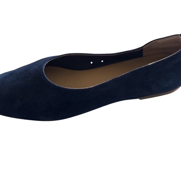 NIB Everlane The Day Glove Flat Heel Woman's sz 11 Suede Navy Blue Narrow Fit - Picture 9 of 12